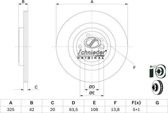 SCHNIEDER AUTOTECH JRS55.00379 - Əyləc Diski furqanavto.az