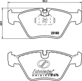 SCHNIEDER AUTOTECH SBP009-001 - Əyləc altlığı dəsti, əyləc diski furqanavto.az