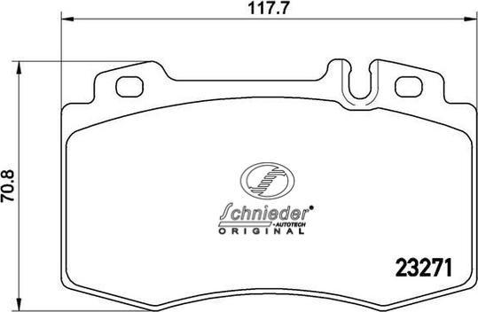 SCHNIEDER AUTOTECH SBP008-691 - Əyləc altlığı dəsti, əyləc diski furqanavto.az