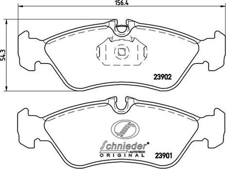 SCHNIEDER AUTOTECH SBP014-401 - Əyləc altlığı dəsti, əyləc diski furqanavto.az