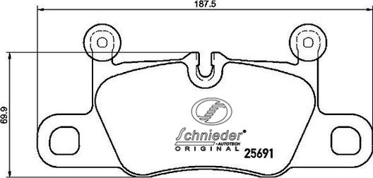 SCHNIEDER AUTOTECH SBP015-581 - Əyləc altlığı dəsti, əyləc diski furqanavto.az