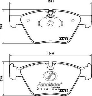 SCHNIEDER AUTOTECH SBP015-031 - Əyləc altlığı dəsti, əyləc diski furqanavto.az