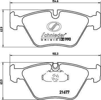 SCHNIEDER AUTOTECH SBP010-711 - Əyləc altlığı dəsti, əyləc diski furqanavto.az