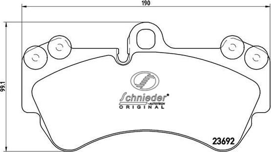 SCHNIEDER AUTOTECH SBP018-701 - Əyləc altlığı dəsti, əyləc diski furqanavto.az