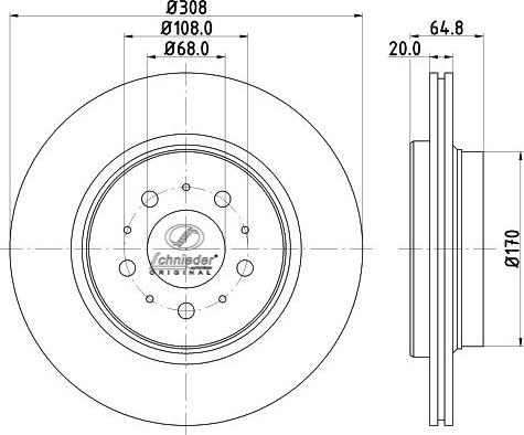 SCHNIEDER AUTOTECH VLS55.00254 - Əyləc Diski furqanavto.az