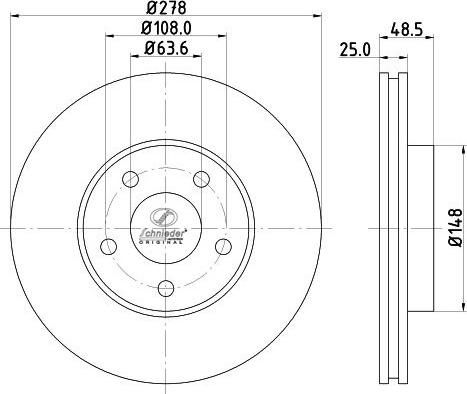 SCHNIEDER AUTOTECH VLS55.00257 - Əyləc Diski furqanavto.az