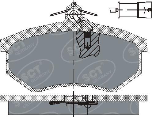 SCT-MANNOL SP 199 PR - Əyləc altlığı dəsti, əyləc diski www.furqanavto.az