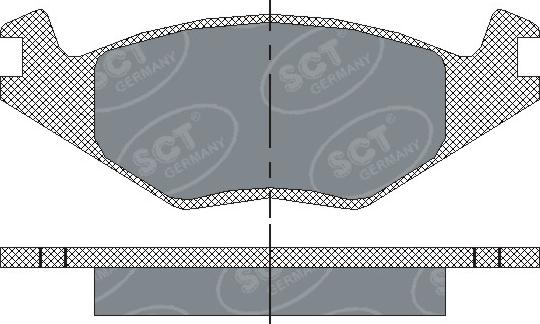 SCT-MANNOL SP 116 PR - Əyləc altlığı dəsti, əyləc diski furqanavto.az