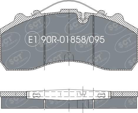 SCT-MANNOL SP 305 PR - Əyləc altlığı dəsti, əyləc diski furqanavto.az