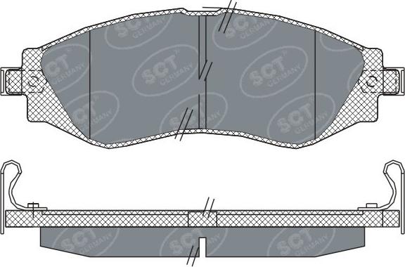 SCT-MANNOL SP310 - Əyləc altlığı dəsti, əyləc diski furqanavto.az