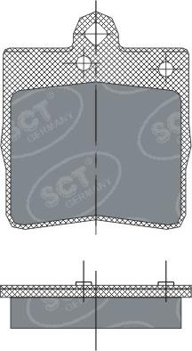 SCT-MANNOL SP 247 - Əyləc altlığı dəsti, əyləc diski furqanavto.az