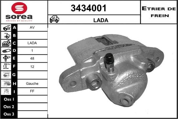 Sera 3434001 - Əyləc kaliperi furqanavto.az