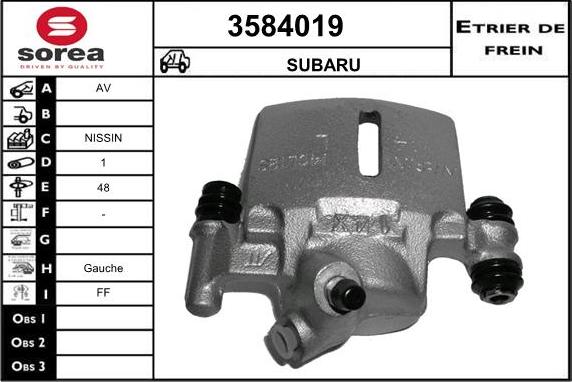 Sera 3584019 - Əyləc kaliperi furqanavto.az