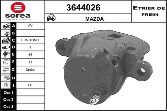 Sera 3644026 - Əyləc kaliperi furqanavto.az