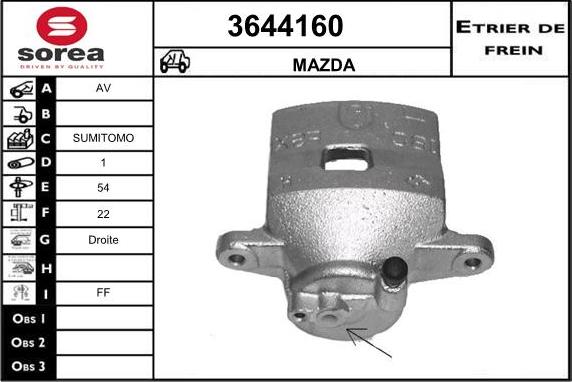 Sera 3644160 - Əyləc kaliperi furqanavto.az