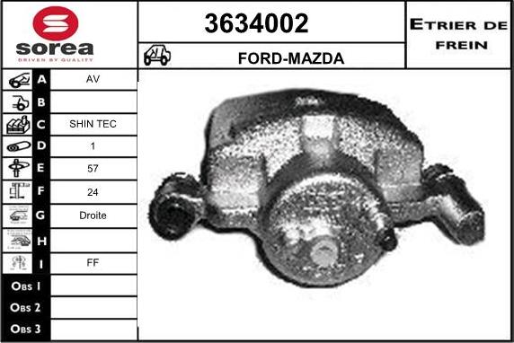 Sera 3634002 - Əyləc kaliperi furqanavto.az