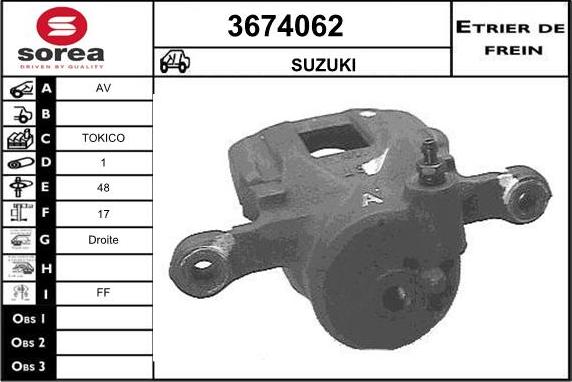 Sera 3674062 - Əyləc kaliperi furqanavto.az