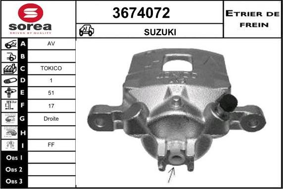 Sera 3674072 - Əyləc kaliperi furqanavto.az