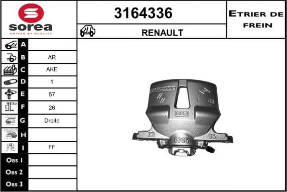 Sera 3164336 - Əyləc kaliperi furqanavto.az