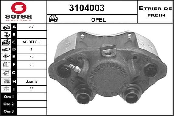 Sera 3104003 - Əyləc kaliperi furqanavto.az