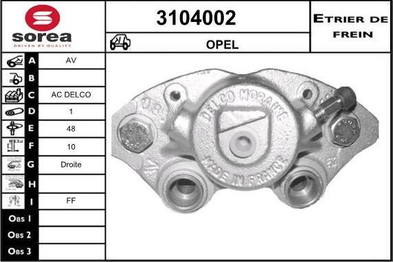 Sera 3104002 - Əyləc kaliperi furqanavto.az