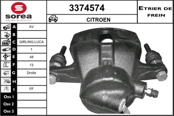 Sera 3374574 - Əyləc kaliperi furqanavto.az