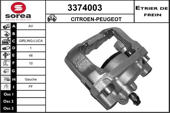 Sera 3374003 - Əyləc kaliperi furqanavto.az