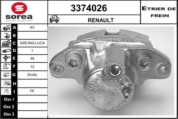 Sera 3374026 - Əyləc kaliperi furqanavto.az