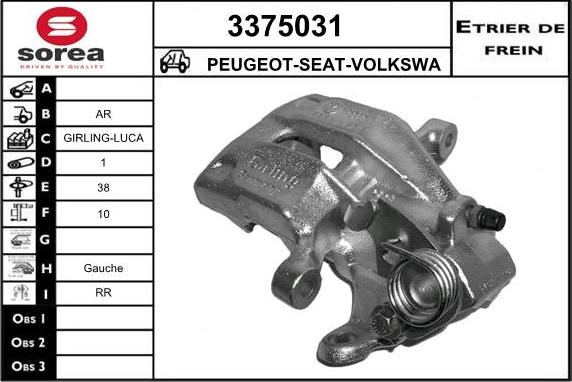 Sera 3375031 - Əyləc kaliperi furqanavto.az