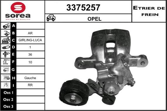 Sera 3375257 - Əyləc kaliperi furqanavto.az