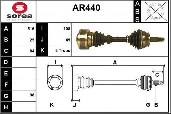 Sera AR440 - Sürücü mili furqanavto.az