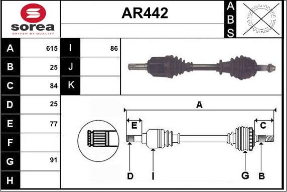 Sera AR442 - Sürücü mili furqanavto.az