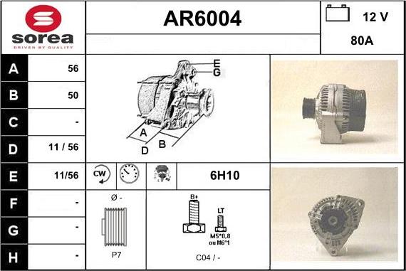 Sera AR6004 - Alternator furqanavto.az