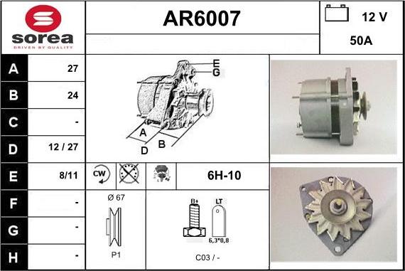 Sera AR6007 - Alternator furqanavto.az