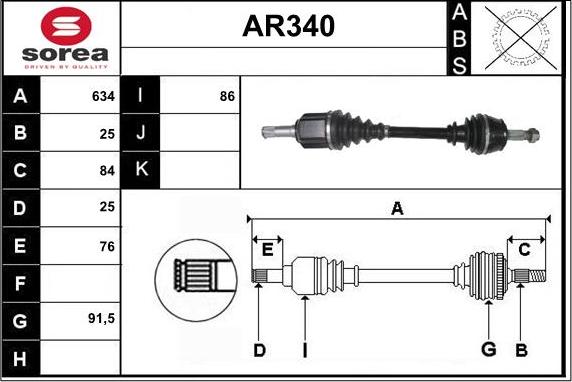 Sera AR340 - Sürücü mili furqanavto.az