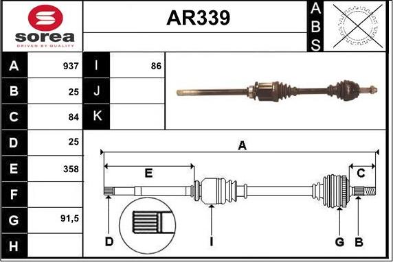 Sera AR339 - Sürücü mili furqanavto.az