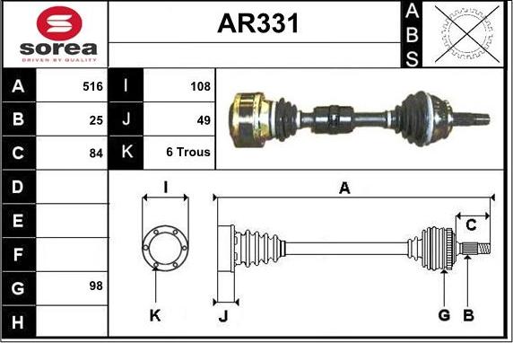 Sera AR331 - Sürücü mili furqanavto.az