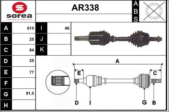 Sera AR338 - Sürücü mili furqanavto.az