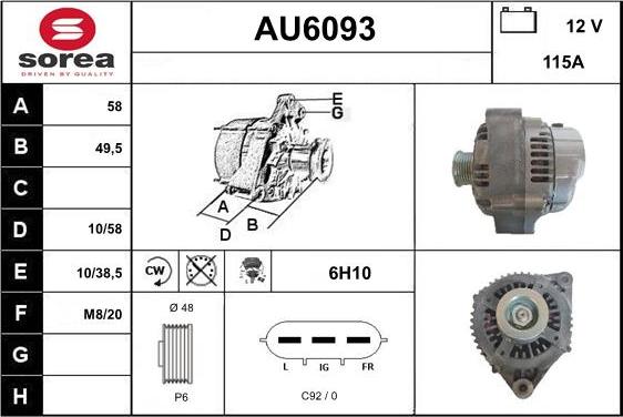 Sera AU6093 - Alternator furqanavto.az