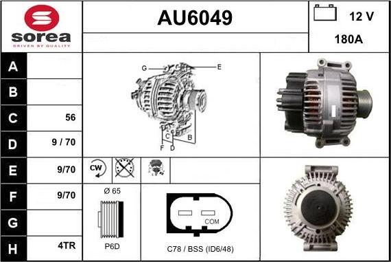 Sera AU6049 - Alternator furqanavto.az