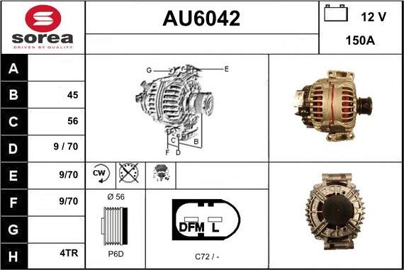 Sera AU6042 - Alternator furqanavto.az