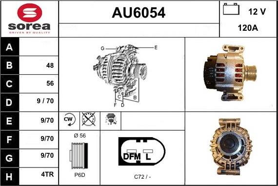 Sera AU6054 - Alternator furqanavto.az