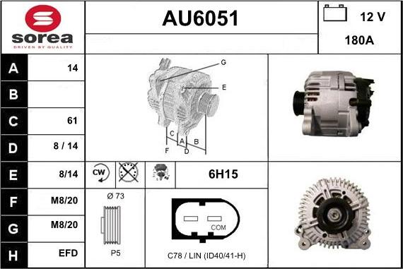 Sera AU6051 - Alternator furqanavto.az