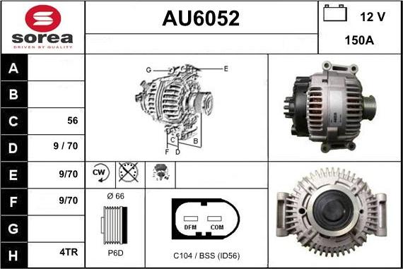 Sera AU6052 - Alternator furqanavto.az