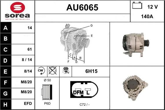 Sera AU6065 - Alternator furqanavto.az