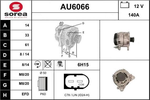 Sera AU6066 - Alternator furqanavto.az