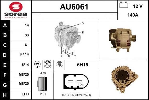 Sera AU6061 - Alternator furqanavto.az