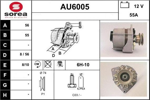 Sera AU6005 - Alternator furqanavto.az