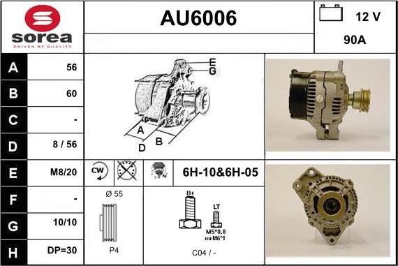 Sera AU6006 - Alternator furqanavto.az