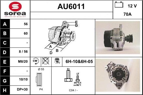 Sera AU6011 - Alternator furqanavto.az